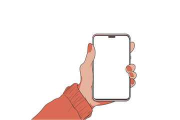 mobile phone in hand