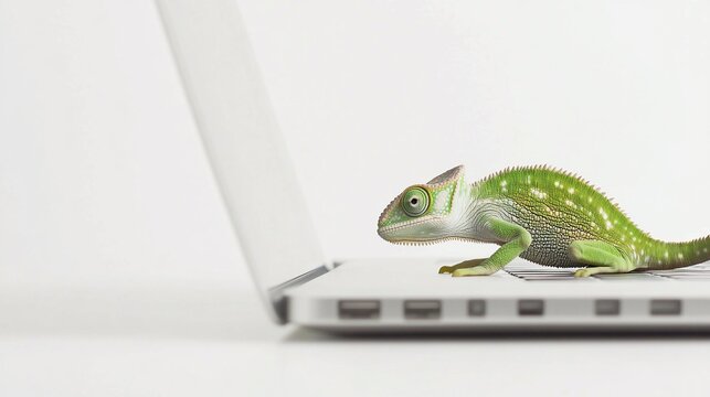 Chameleon on a Laptop: Adapting to the Digital World in Monochrome