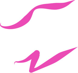 Abstract thick-line drawing resembling a dynamic form, a white background.