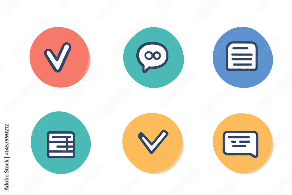 Poster vector set of web icons