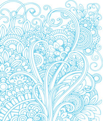 Beautiful flower art and mandala vector design