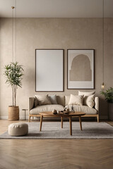 mockup beige interior home with plush couch soft light wood theme decor elegant lifestyle aesthetic calm peaceful photography Modern Contemporary Scandinavian Interior Room.jpg