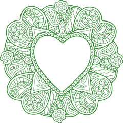 Beautiful flower art and mandala vector design