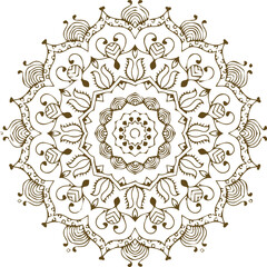 Beautiful flower art and mandala vector design