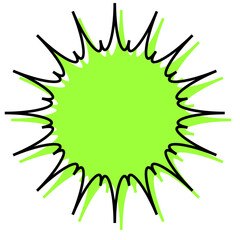 シンプルな線がずれた吹き出し　ギザギザした形