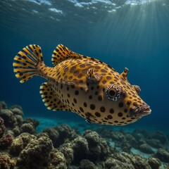 Fototapeta premium Boxfish’s Geometric Swim