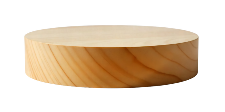 Minimalistic Wooden Cylinder PNG