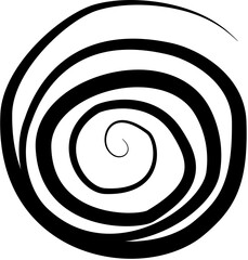 Naklejka premium Abstract thick-line drawing resembling a dynamic form, a white background.