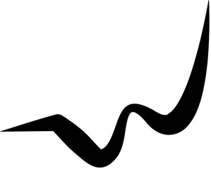 Abstract thick-line drawing resembling a dynamic form, a white background.