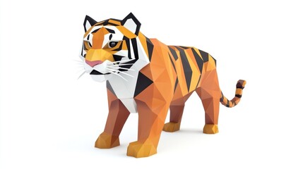Obraz premium Low-poly tiger illustration (6)