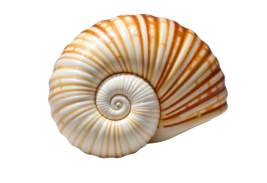 Spiral Seashell with Intricate Patterns PNG