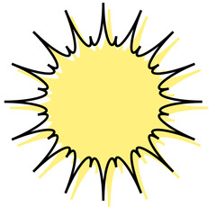 シンプルな線がずれた吹き出し　ギザギザした形