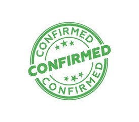 Green Confirmed Stamp Badge Icon for Approval and Verification Use