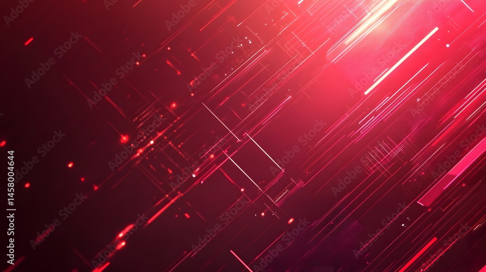 Fototapete abstract design featuring diagonal lines and glowing red elements.