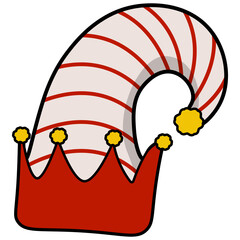 Christmas Costume Party Hat. Set Christmas hats Santa Claus.