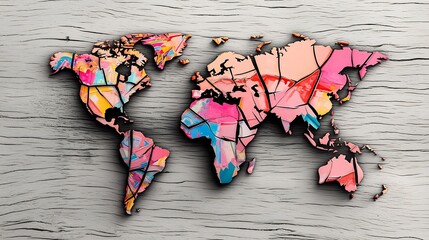 Colorful World Map