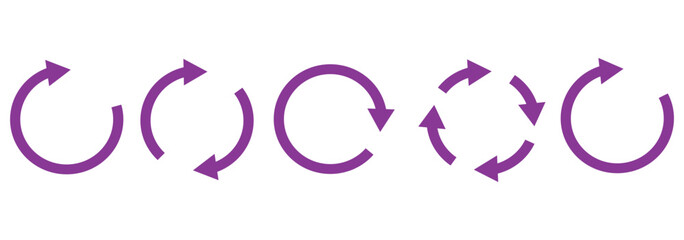 circle arrow icon set. circular arrow icon, refresh, reload, rotation. Green recycle vector icon symbol. Repeat and reload icons set and arrow rotation