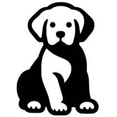 Silhouette of a puppy