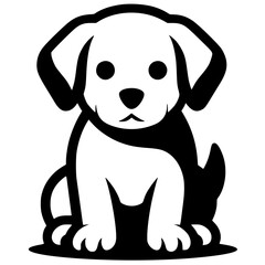 Silhouette of a puppy