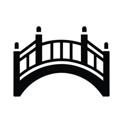 bridge stencil icon vector illustration