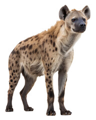 Obraz premium Hyena Standing Isolated on White background, clipping path