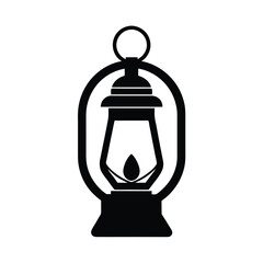 lantern stencil icon vector illustration © freevectora