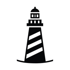 lighthouse stencil icon vector illustration