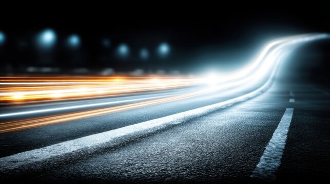 Fast-moving cars blurring on a road symbolizing the dynamic nature of hyper-speed trading systems and resilience