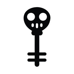 skeleton key icon vector illustration