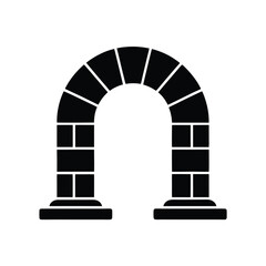 stone arch icon vector illustration