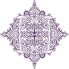 Beautiful flower art and mandala vector design