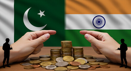 Military conflict between the world's two nuclear powers India and Pakistan.New asian War. Pakistan vs India,nuclear, territory, politic, confrontation, escalation