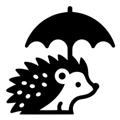 Cute hedgehog silhouette
