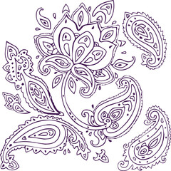 Beautiful flower art and mandala vector design