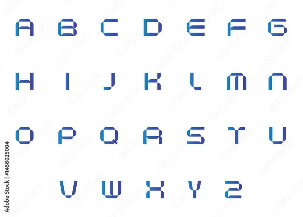 Fototapete custom alphabetical letter logo set or vector initial typographic logo bundle