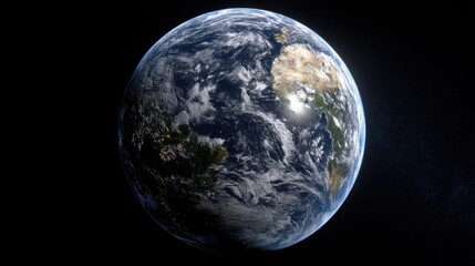 Fototapeta premium The earth taken from space highlighting the concept of interstellar trust fund and wealth beyond planetary economies