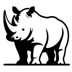 Silhouette of a rhinoceros