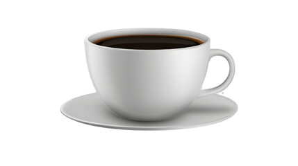 Obraz premium white cup of coffee isolated on white background 