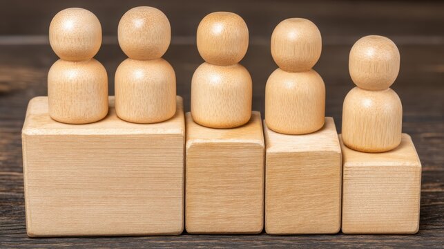 Group of wooden people representing investment syndicate structures and collaborative funding solutions for growth