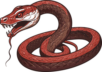 snake on white background