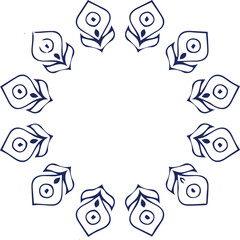 Beautiful flower art and mandala vector design