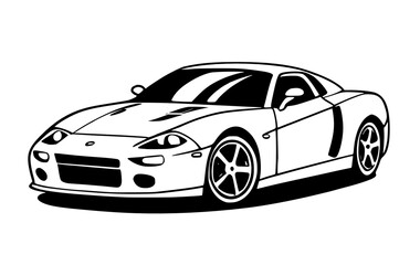 Obraz premium car cartoon icon illustration design