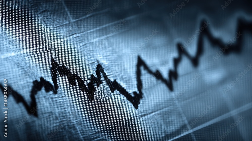 Poster calming wave displayed on computer screen symbolizing macrostill visuals in macroeconomic analysis a