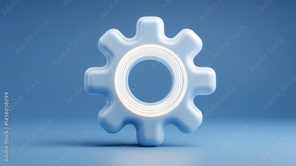 Aufkleber gear wheel symbolizing micro-investment engine and smart fragmentation in financial concepts and str