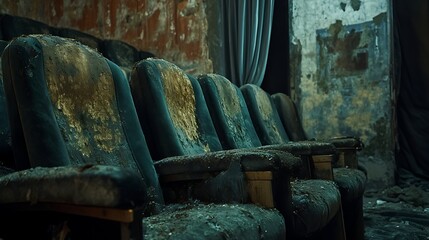 Abandoned theater seats