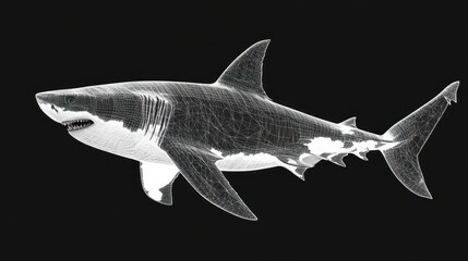 Obraz premium Great white shark skeletal structure