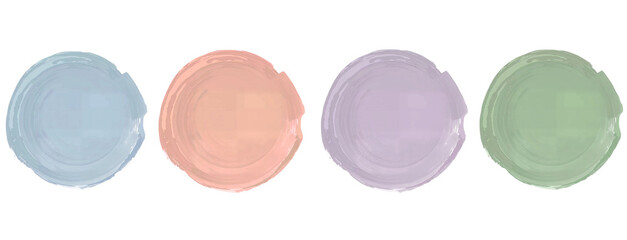 Pastel color set texture brush drawing 
, circle color from brush strokes blue, pink, purple ,green neutral colors ,bright