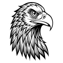 Obraz premium Eagle head silhouette image