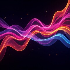 Abstract colorful Neon Waves Borderline Waveform Design Y2K Shapes illustration of a modern background in shiny blue and magenta colors stock photos