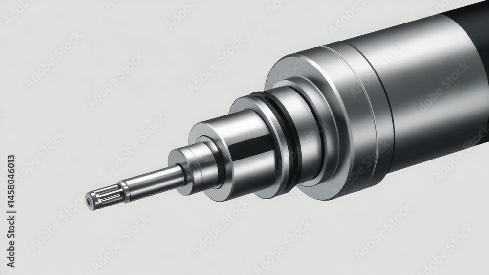 Aufkleber close up of metal mechanical component with cylindrical shape used computer engineering and machiner